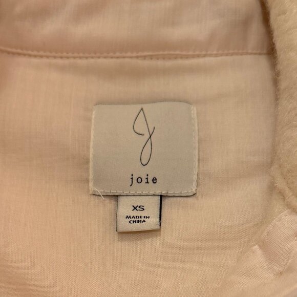 Joie Women’s Cream/Tan Sherpa Teddy Long Shirt Jacket Size XS - Picture 7 of 8
